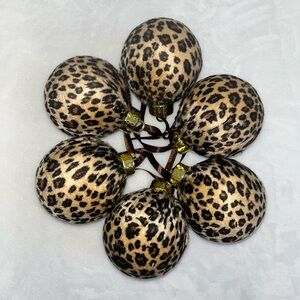 Velvet Leopard Christmas Ornaments